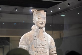 Figures of the terracotta army, Xian, Shaanxi Province, China, Asia, Single, detailed illuminated