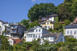 Villas in the Treppenviertel, residential building, Blankenese district, Hamburg, Germany, Europe