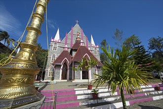 Sacred Heart Church, Pambanar, Kerala, India, Asia