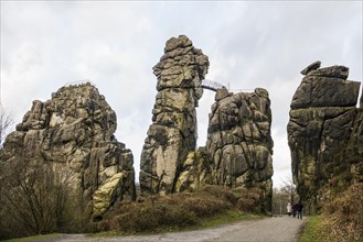 Externsteine, sandstone formation, Teutoburg Forest, Horn-Bad Meinberg, North Rhine-Westphalia,
