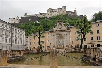 Salzburg with a view of Hohensalzburg Fortress, Salzburg, Austria, Europe