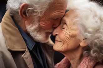 Happy elderly couple in love. KI generiert, generiert, AI generated