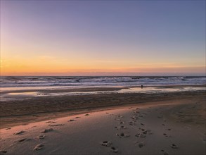 Beautiful sunset by the beach, Rio Grande do Sul, Brazil, South America