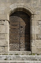 Old Door, Knights Street, Odos Ippoton, Rhodes Town, Rhodes, Greece, Europe