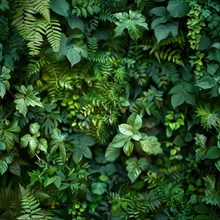 Background of dense forest foliage, seamless pattern AI generated
