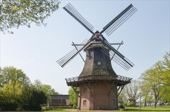 Two-storey gallery hollaender, dating from 1811, open-air museum, Bad Zwischenahn, Ammerland,