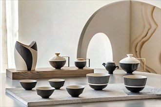 A contemporary update of the classic Japanese tea ceremony, presented in a minimalist space that