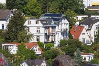 Villas in the Treppenviertel, residential building, Blankenese district, Hamburg, Germany, Europe