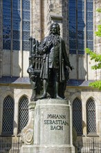 New Bach monument by Carl Seffner on St Thomas' Churchyard in front of St Thomas' Church, Leipzig,