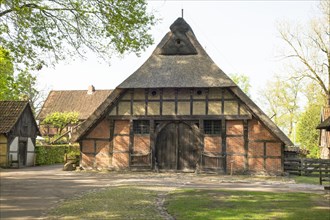 Half-timbered house, Ammerland farmhouse, open-air museum, place of interest, Bad Zwischenahn,