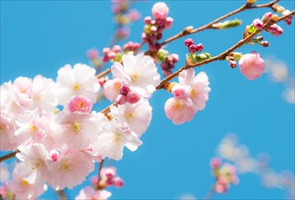Japanese cherry (Prunus serrulata), also Oriental Cherry, East Asian Cherry or Grannen Cherry,