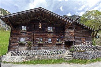 Old farmhouse, now a museum, in the historic mountain farming village of Gerstruben,