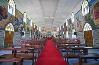 Sacred Heart Church, interior view, Pambanar, Kerala, India, Asia