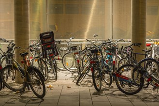 Bicycle car park, Breslauer Platz, Cologne Central Station, Cologne, North Rhine-Westphalia,