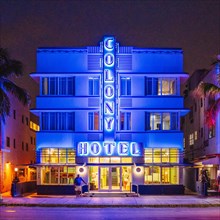 The Colony Hotel, Ocean Drive, Miami Beach, Florida, USA, North America