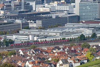 View of the Daimler Untertuerkheim plant, Untertuerkheim in the foreground, Stuttgart,