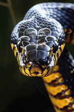 Stylized mamba snake, Africa, AI generated