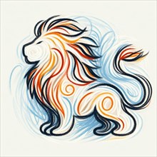 Artistic rendering of a gentle, white mythical creature with flowing lines and airy texture, AI