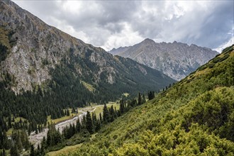 Green Mountain Valley, Chong Kyzyl Suu Valley, Terskey Ala Too, Tien-Shan Mountains, Kyrgyzstan,