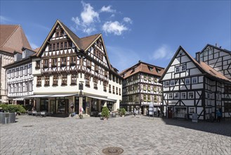 Half-timbered houses, Schmalkalden, Thuringia, Germany, Europe