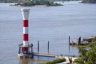 Lighthouse on the Elbe, Blankenese district, Hamburg, Germany, Europe