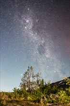 Starry sky, Villarrica Volcano, Villarrica National Park, Araucania, Chile, South America