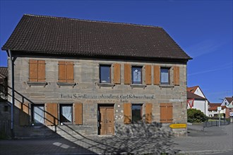 Historic former Jewish fabric shop, Forth, Middle Franconia, Bavaria, Germany, Europe
