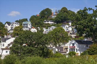 Villas in the Treppenviertel, residential building, Blankenese district, Hamburg, Germany, Europe