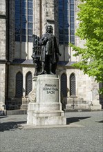 New Bach monument by Carl Seffner on St Thomas' Churchyard in front of St Thomas' Church, Leipzig,