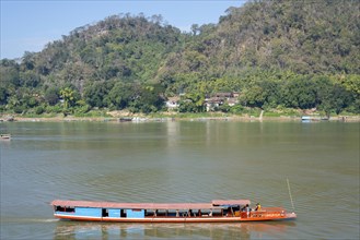 View over the Mekong at Luang Prabang, Luang Prabang province, Laos, Asia