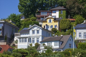 Villas in the Treppenviertel, residential building, Blankenese district, Hamburg, Germany, Europe