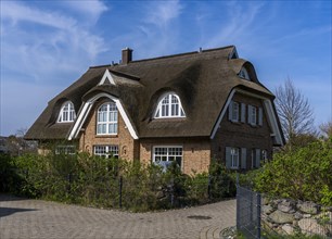 Holiday home development on the Baltic Sea beach, Ruegen, Mecklenburg-Vorpommern, Germany, Europe