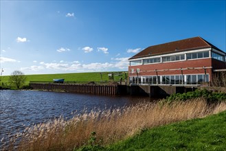 Pogum pumping station, municipality of Jemgum, Leer district, Rheiderland, East Frisia, Lower