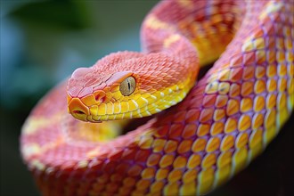 Stylized viper snake, AI generated