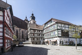 Half-timbered houses, Schmalkalden, Thuringia, Germany, Europe