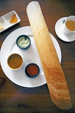 Traditional dish, dosa or pancake, Kerala, India, Asia