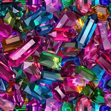 Pattern of dazzling tourmalines on a vibrant background AI generated