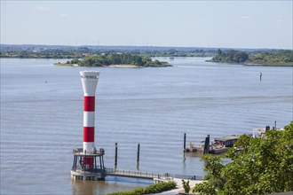 Lighthouse on the Elbe, Blankenese district, Hamburg, Germany, Europe