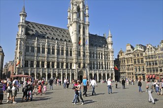 City Hall, Grand Place, UNESCO World Heritage Site, Brussels, Belgium, Benelux, Europe