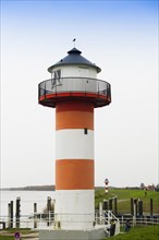 Lighthouses on the Elbe, Twielenfleth, Altes Land, Lower Saxony, Germany, Europe