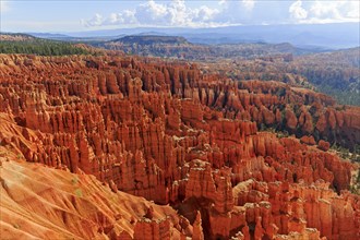 Impressive panorama of a vast red rock landscape, Bryce Canyon National Park, North America, USA,
