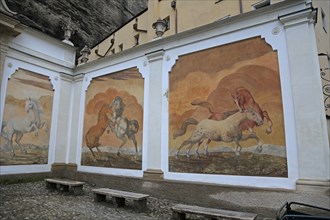 Horse pond, stables pond, stables pond at Herbert-von-Karajan-Platz in Salzburg, Austria, Europe