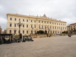 Neoclassical Palazzo della Provincia, Piazza Italia, Sassari, Sardinia, Italy, Europe