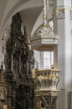 City Church of St Peter and Paul, Pulpit, Weimar, Thuringia, Germany, Europe