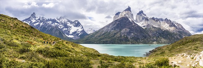 Nordenskjold Lake and the Paine Mountain Range, Torres de Paine, Magallanes and Chilean Antarctica,