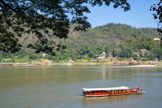 View over the Mekong at Luang Prabang, Luang Prabang province, Laos, Asia