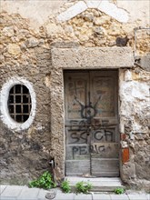 Old wooden door, Sassari, Sardinia, Italy, Europe