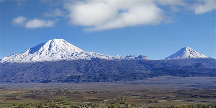 Mount Ararat and Little Ararat, Dogubayazit, Turkey, Asia