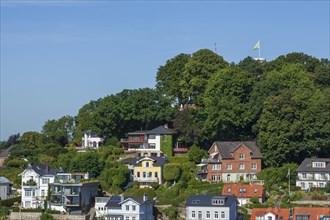 Suellberg with villas in the Treppenviertel, residential building, Blankenese district, Hamburg,