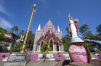 Sacred Heart Church, Pambanar, Kerala, India, Asia